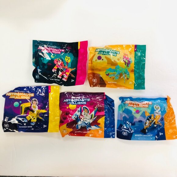 Astronauts & Aliens Wendy's Kid's Meal Toy Lot of 5 All Different New Sealed - Picture 1 of 6